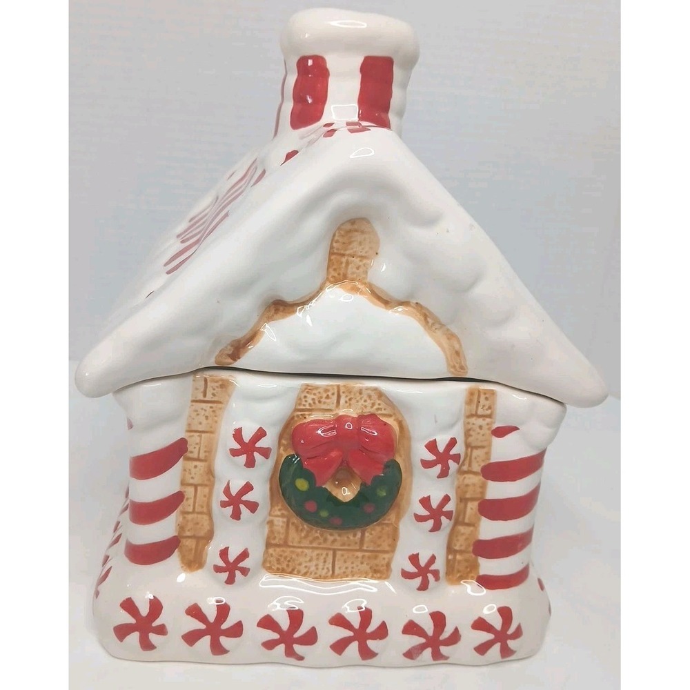 Vntg Boston Warehouse Trading Corp 2007 Gingerbread House Christmas Cookie Jar
